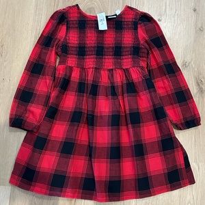 Gap Kids Red Black Plaid Dress Size S 6-7